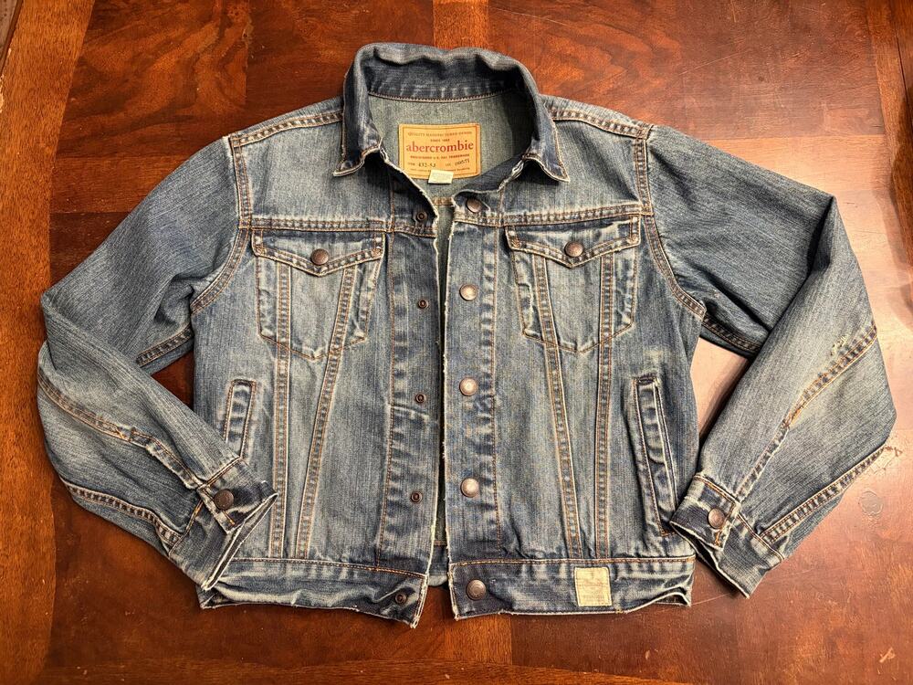 Vintage Abercrombie Denim Trucker Jacket M Y2K Preowned